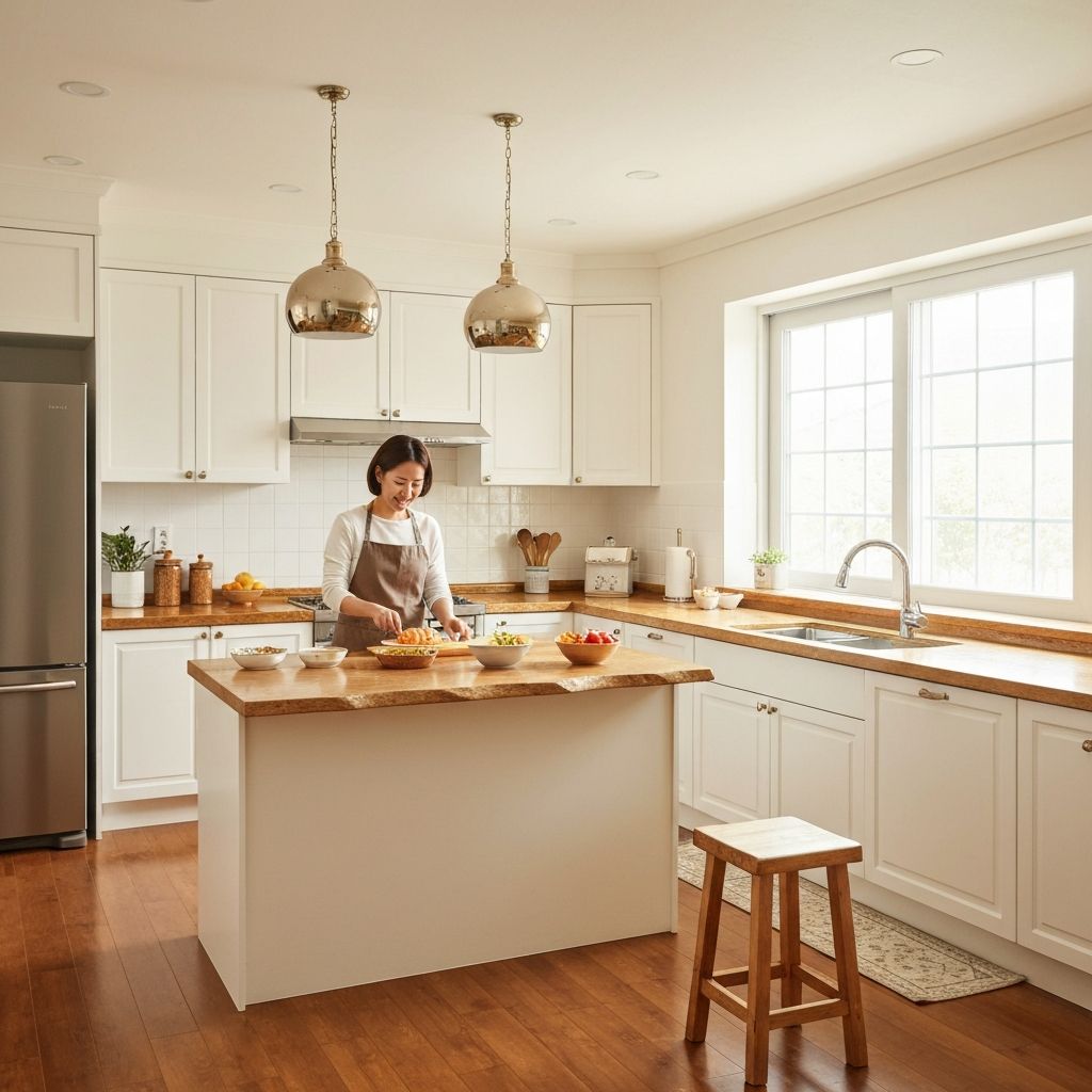 깨끗하고 아름다운 주방